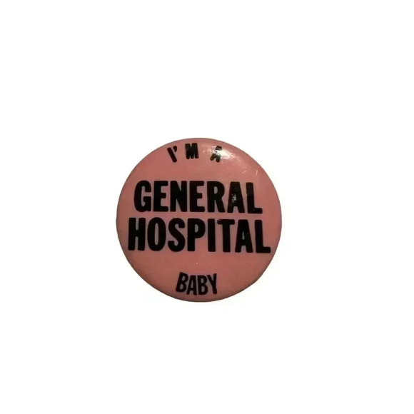 Vintage "I'm a General Hospital Baby" Pinback Button Memorabilia - Picture 1 of 2